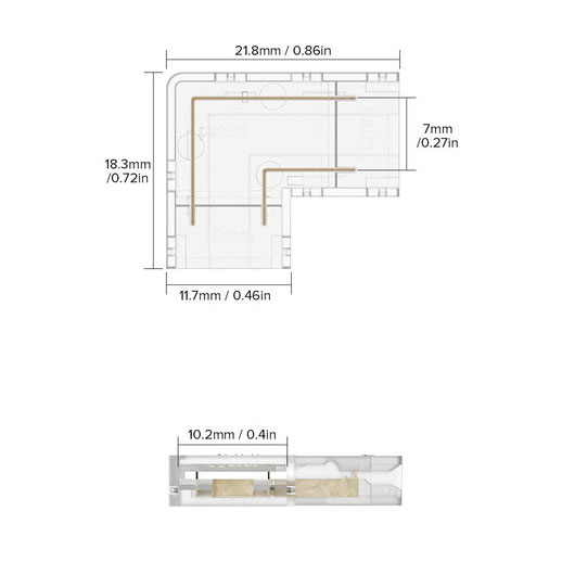2/3/4Pin L-Shape COB LED Strip Light Corner Connectors, No Dark Area 2/3/4Pin L-Shape COB LED Strip Light Corner Connectors, No Dark Area